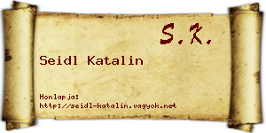 Seidl Katalin névjegykártya
