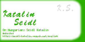 katalin seidl business card